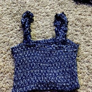 Blue crop top
